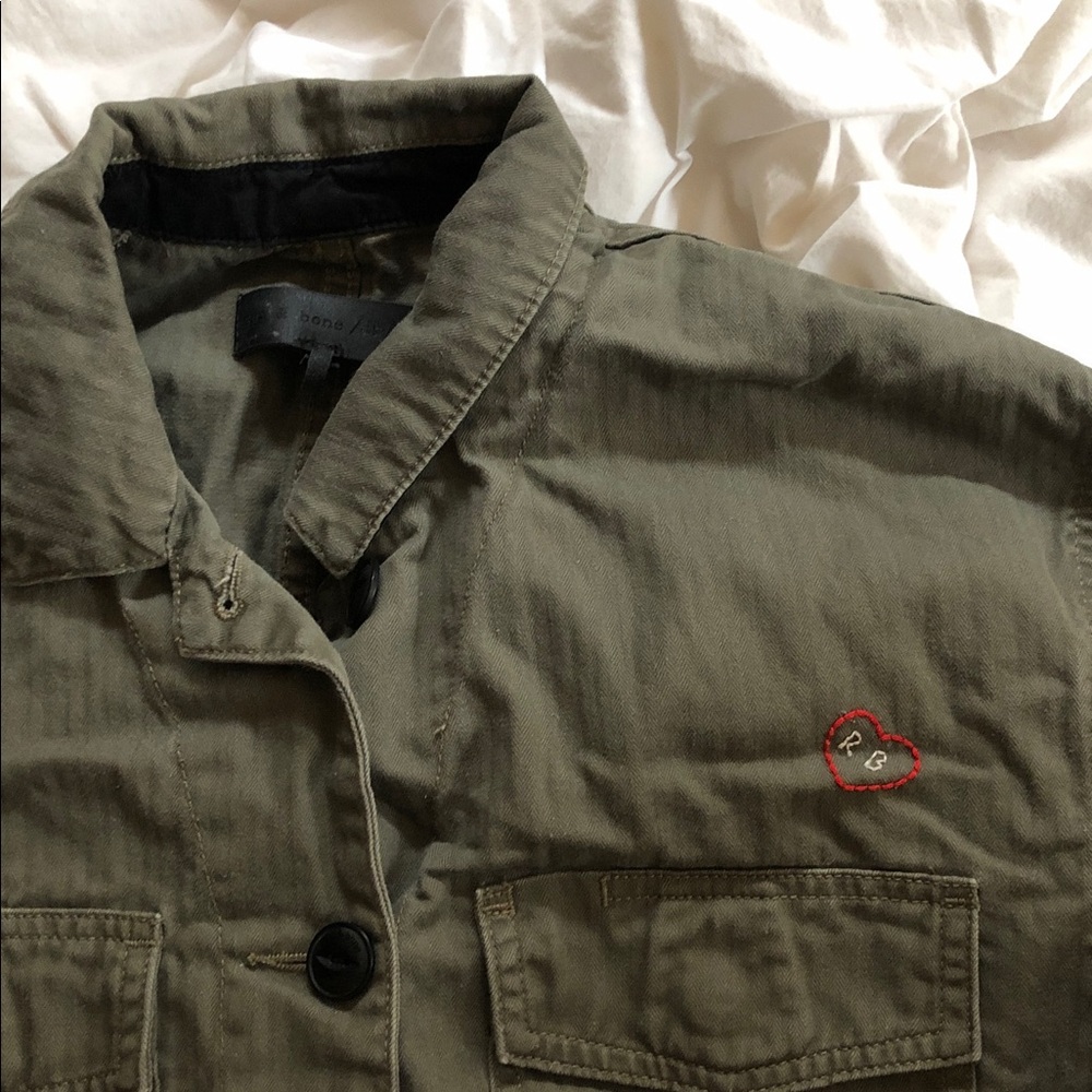Rag & Bone Khaki Button-Up Cargo Shirt